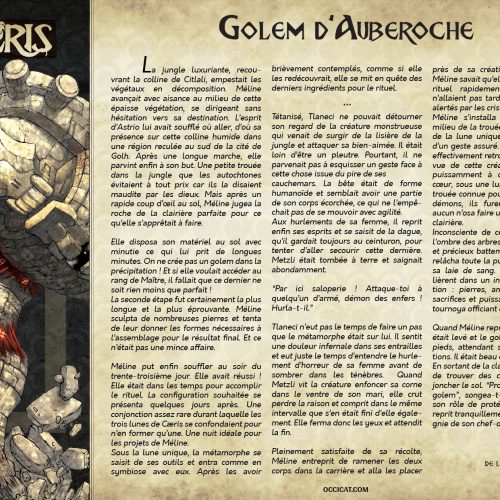 NEWS : LE GOLEM D&rsquo;AUBEROCHE SE RACONTE